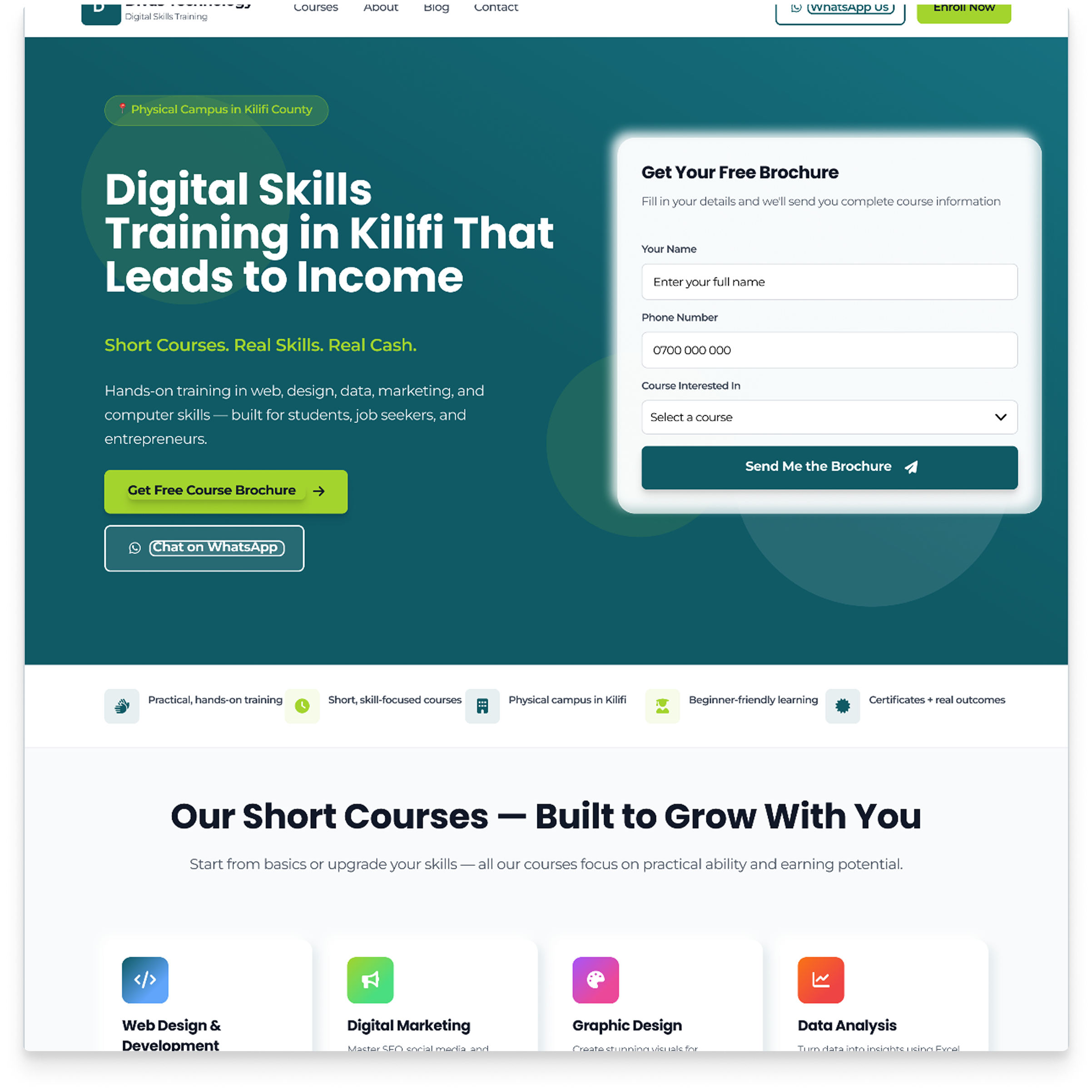Divas Technology College_ SEO-Driven Lead Generation Website home