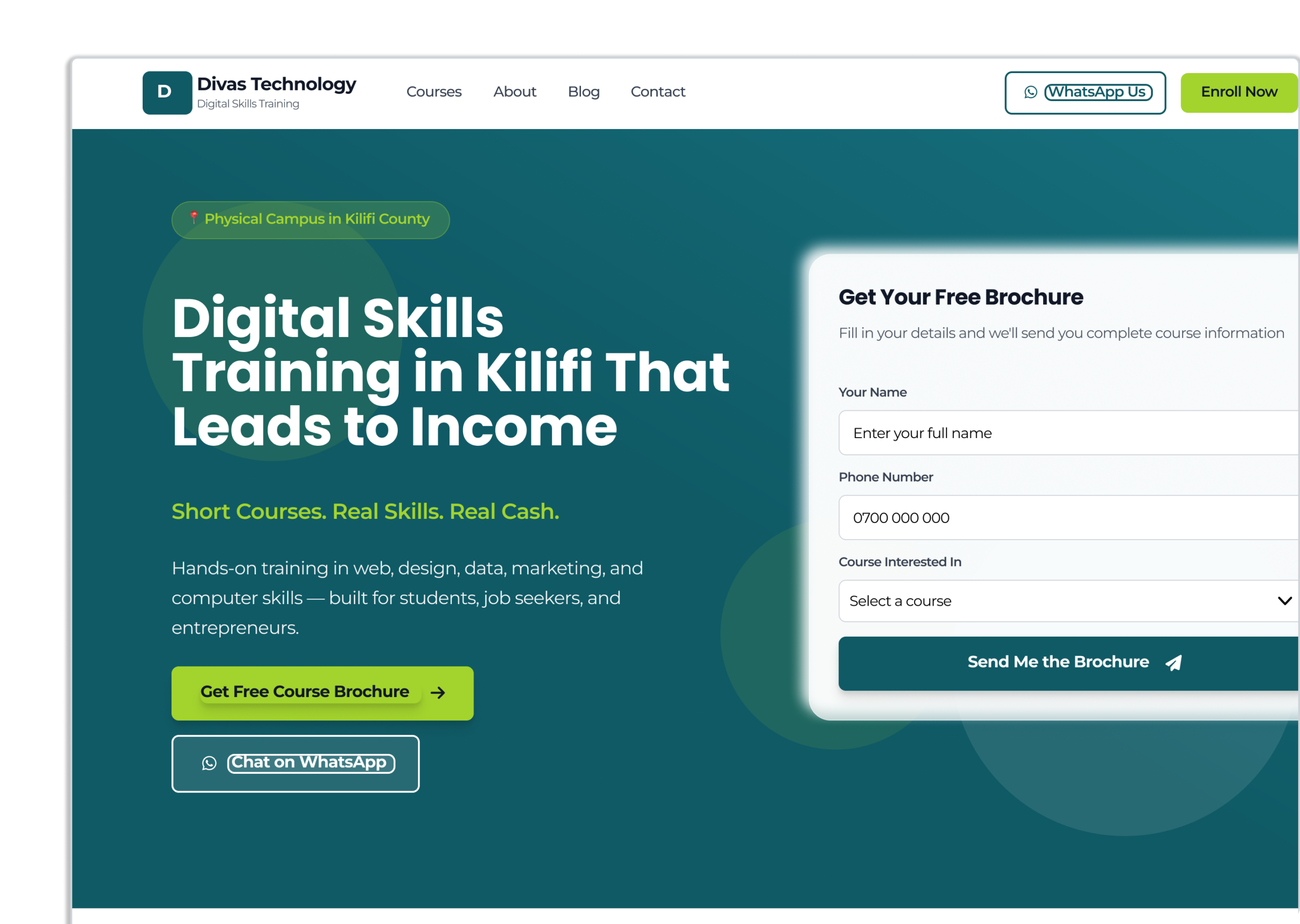 Divas Technology College_ SEO-Driven Lead Generation Website