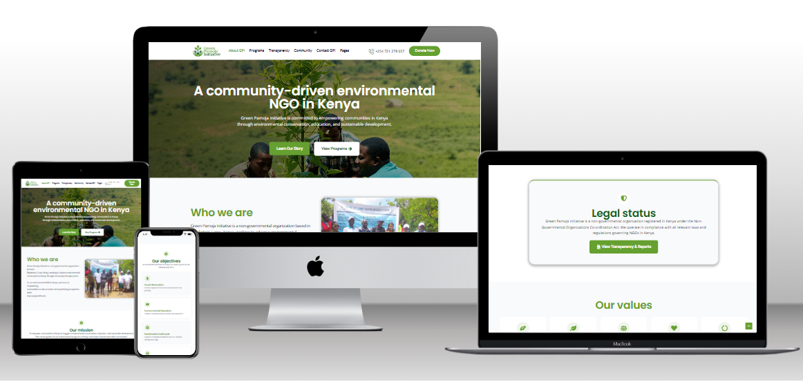 NGO website redesign Kenya
